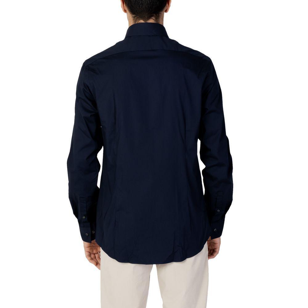 Calvin Klein Blue Cotton Shirt CA-10283000010-IT41 | L