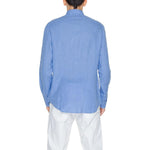 Calvin Klein Blue Linen Shirt CA-13226100132-39