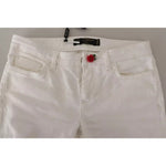 Dolce & Gabbana White Cotton Denim Pretty Slim Fit Jeans PAN73040-38