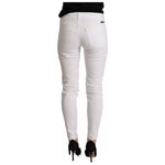 Dolce & Gabbana White Cotton Denim Pretty Slim Fit Jeans PAN73040-38
