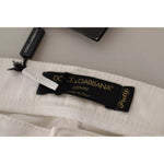Dolce & Gabbana White Cotton Denim Pretty Slim Fit Jeans PAN73040-38