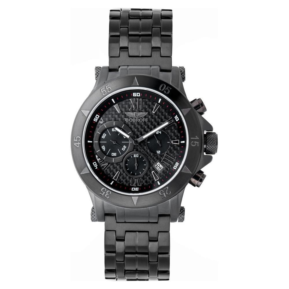 Bobroff Black Stainless Steel Watch