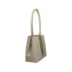 Michael Kors Medium Pratt Bucket Shoulder Bag Purse Pale Gold/Cream 80652