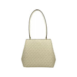 Michael Kors Medium Pratt Bucket Shoulder Bag Purse Pale Gold/Cream 80652