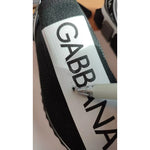 Dolce & Gabbana Black White Slip On Sorrento Sneakers Shoes LA3900-36.5