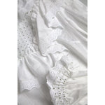 Dolce & Gabbana White Cotton Lace Trim Turtle Neck Blouse TSH83735-46