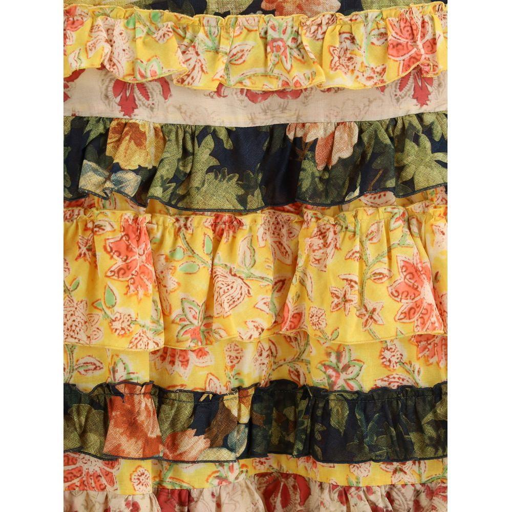 Valentino Long flounce Skirt VA-6B3RACG6977M12-IT44 | L