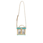 Dolce & Gabbana Turquoise Gold Acrylic Leather Miss Dolce Top Handle Bag BAG4023