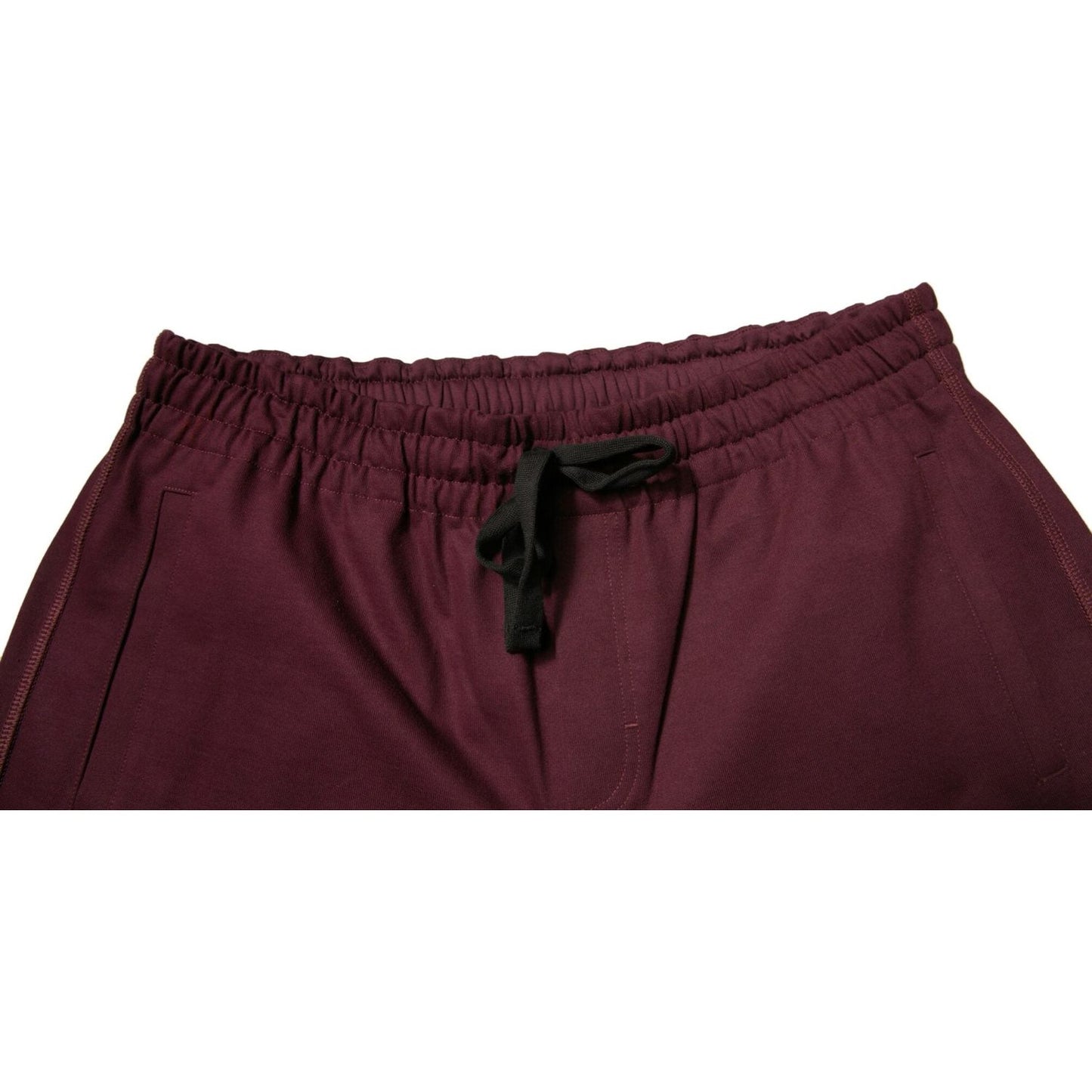 Dolce & Gabbana Maroon Cotton Mid Waist Bermuda Shorts PAN75658-52