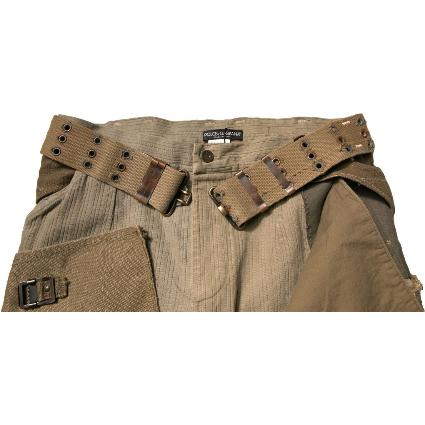 Dolce & Gabbana Multicolor Reconstructed Flight Cargo Pants PAN75672-48