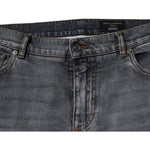Dolce & Gabbana Gray Logo Cotton Stretch Skinny Denim Jeans PAN75820-56