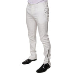 Dolce & Gabbana White Cotton Tapered Formal Dress Pants PAN75824-48