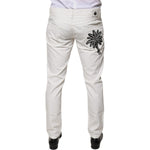 Dolce & Gabbana White Cotton Skinny Denim Jeans PAN75840-50