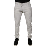 Dolce & Gabbana White Cotton Skinny Denim Jeans PAN75853-50