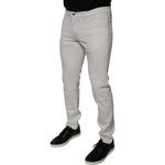 Dolce & Gabbana White Cotton Skinny Denim Jeans PAN75853-50