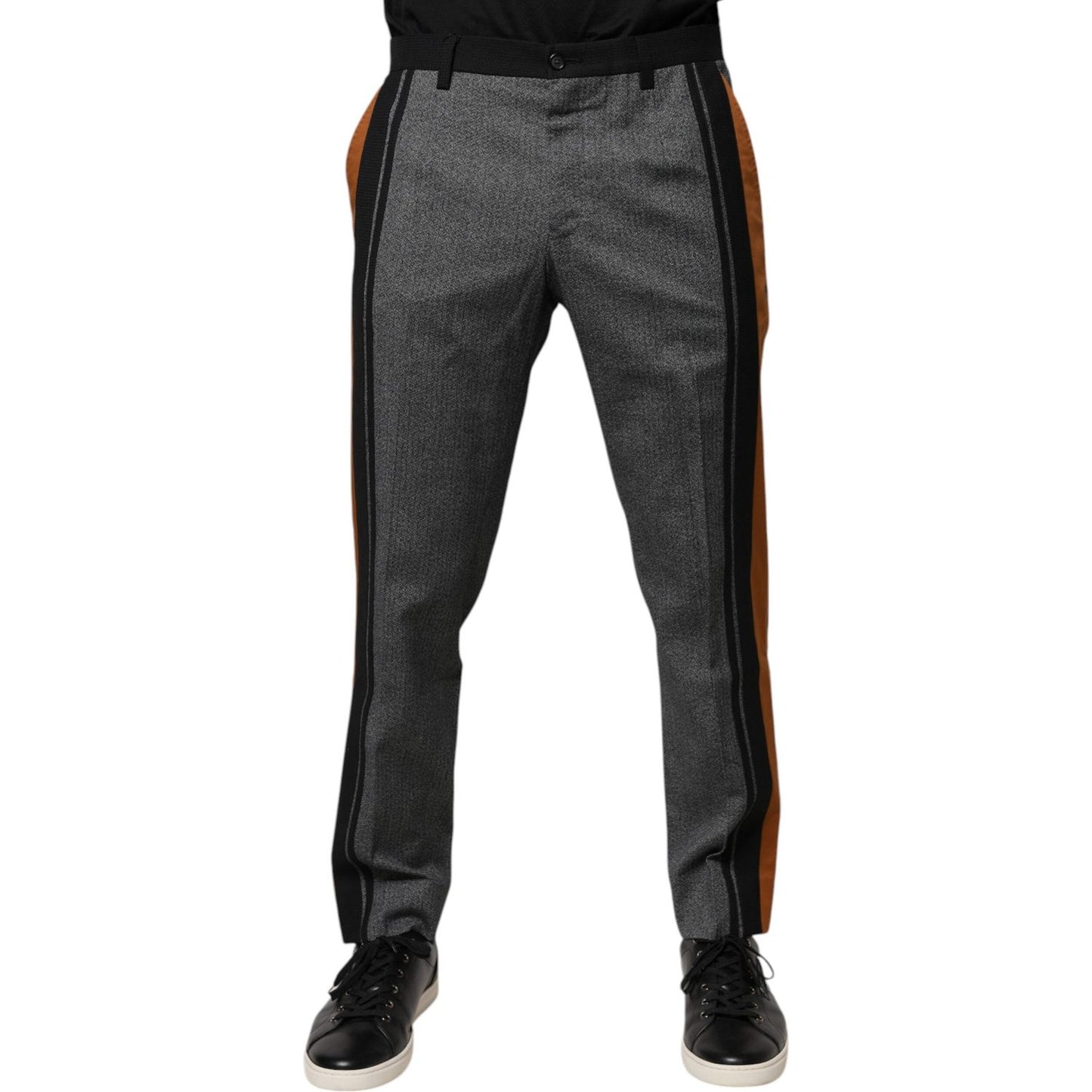 Dolce & Gabbana Multicolor Cotton Tapered Dress Formal Pants PAN75917-50