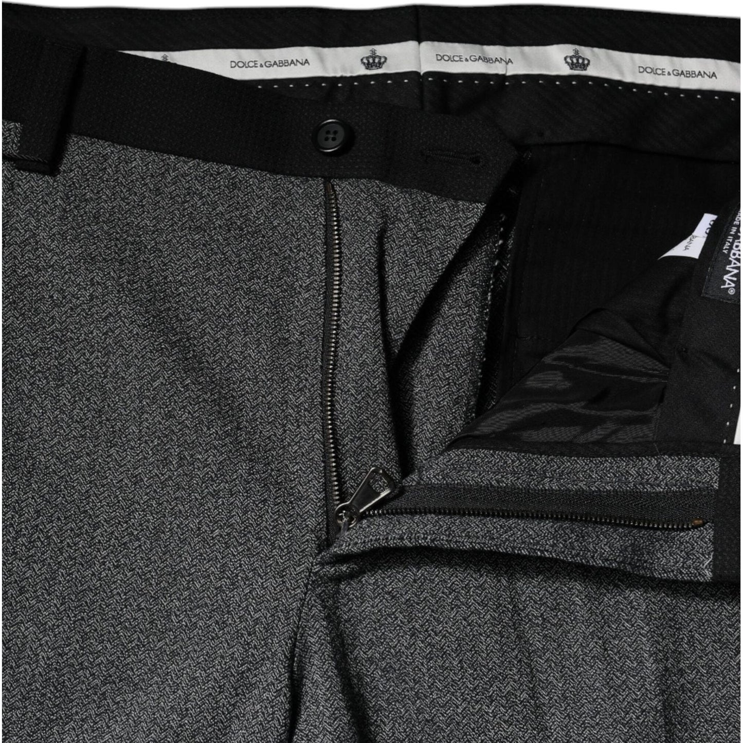 Dolce & Gabbana Multicolor Cotton Tapered Dress Formal Pants PAN75917-50