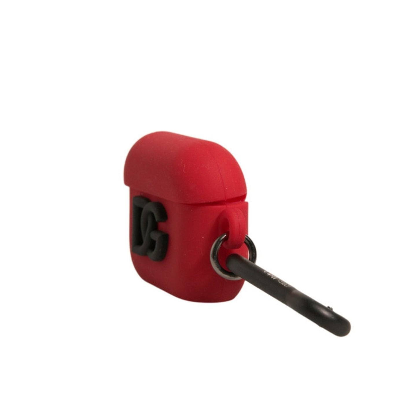 Dolce & Gabbana Red Silicone Rubber Logo Embossed Airpods Case