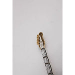 Dolce & Gabbana Gold Brass Beaded Guitar Pin Brooch SMY10577