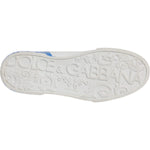 Dolce & Gabbana White Blue Portofino Leather Sneakers Shoes MV6668-41