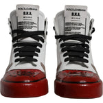 Dolce & Gabbana Multicolor Leather High Top Sneakers Shoes MV6743-40