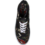 Dolce & Gabbana Black Tropical Print Low Top Sneakers Shoes MV6745-40.5