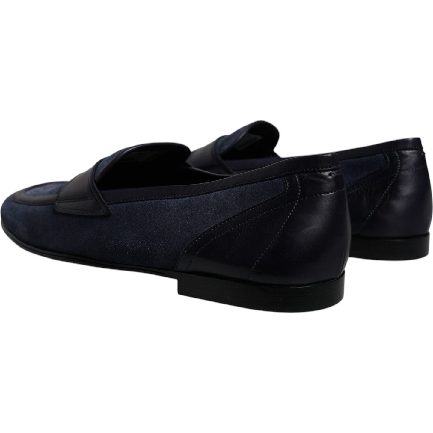 Dolce & Gabbana Blue Suede Leather Shoes Loafer Moccasin Shoes MV6747-43