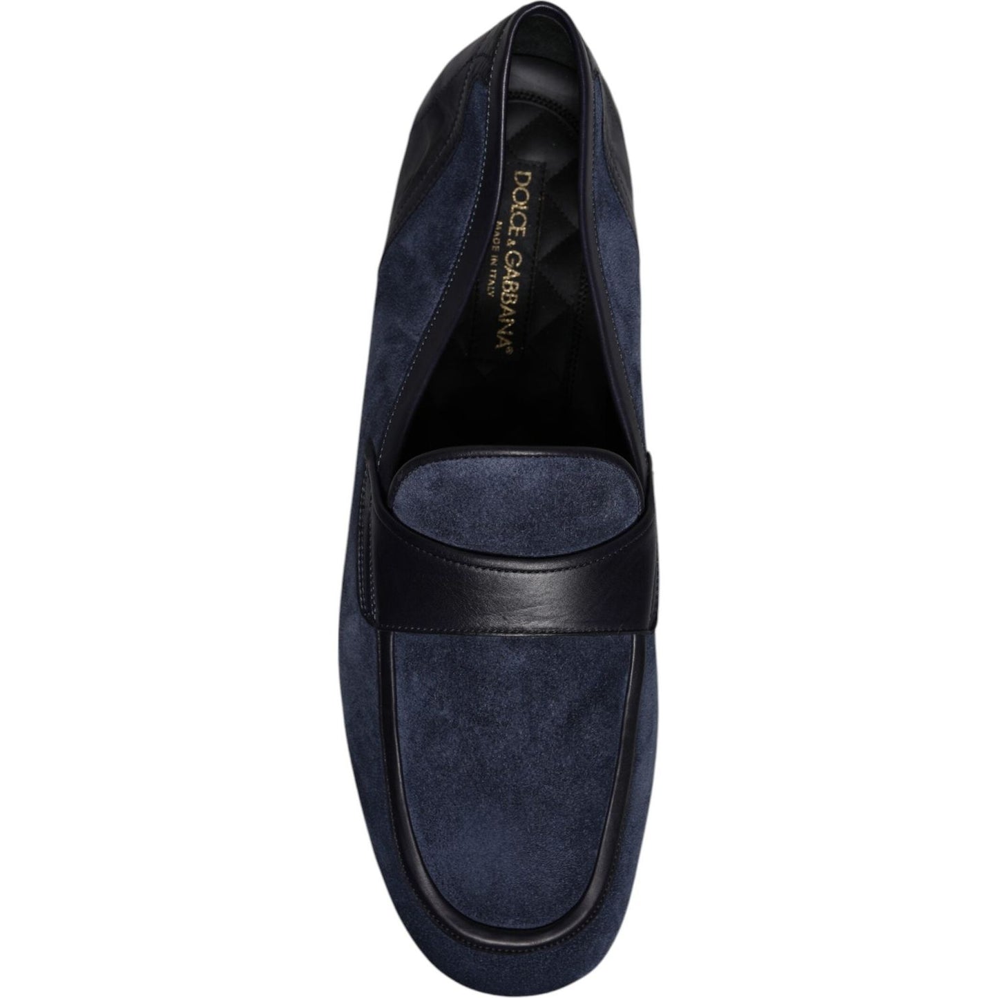 Dolce & Gabbana Blue Suede Leather Shoes Loafer Moccasin Shoes MV6747-43