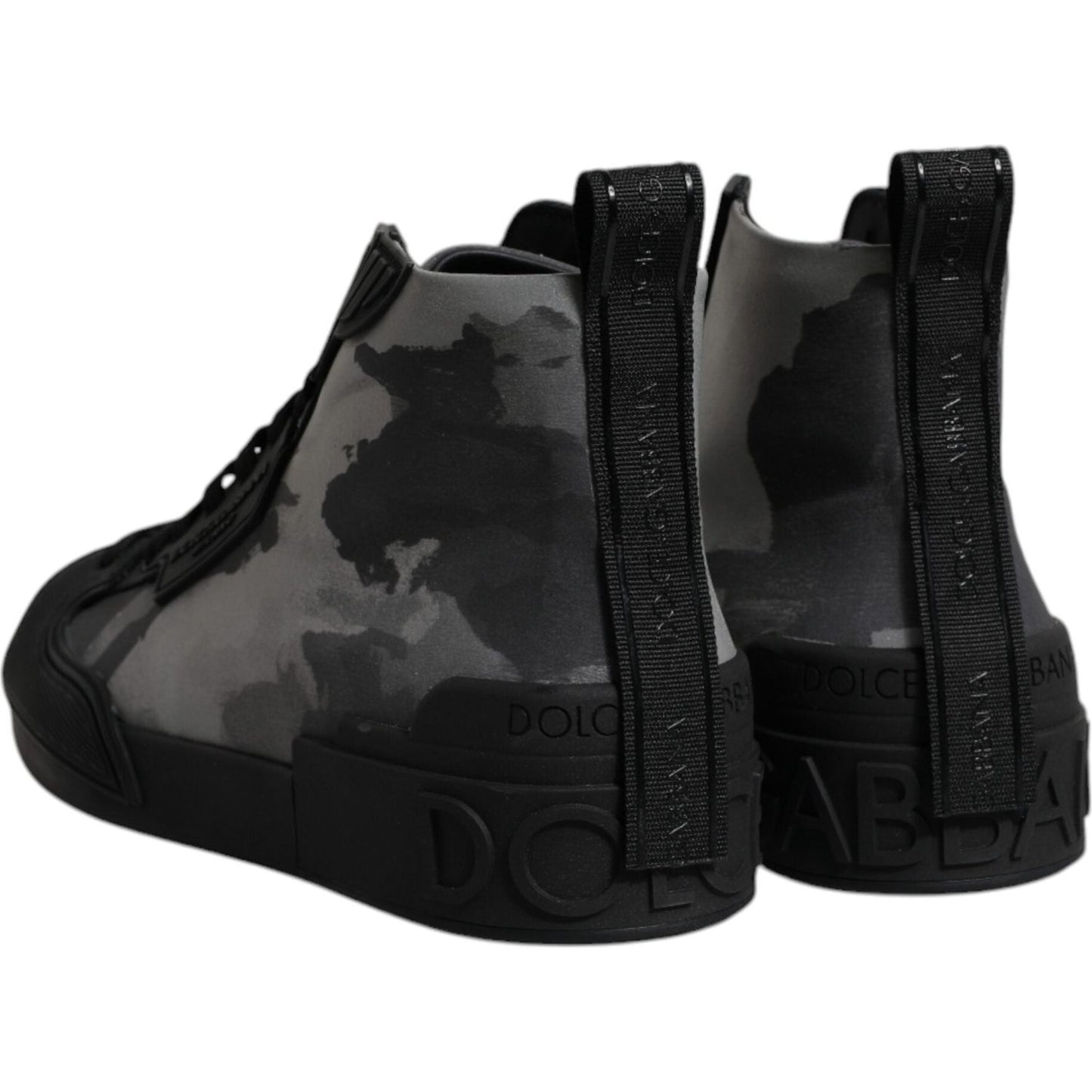Dolce & Gabbana Multicolor Camouflage High Top Sneakers Shoes MV6795#1-40.5