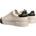 Dolce & Gabbana White Leather Logo Portofino Sneakers Shoes MV6913-40