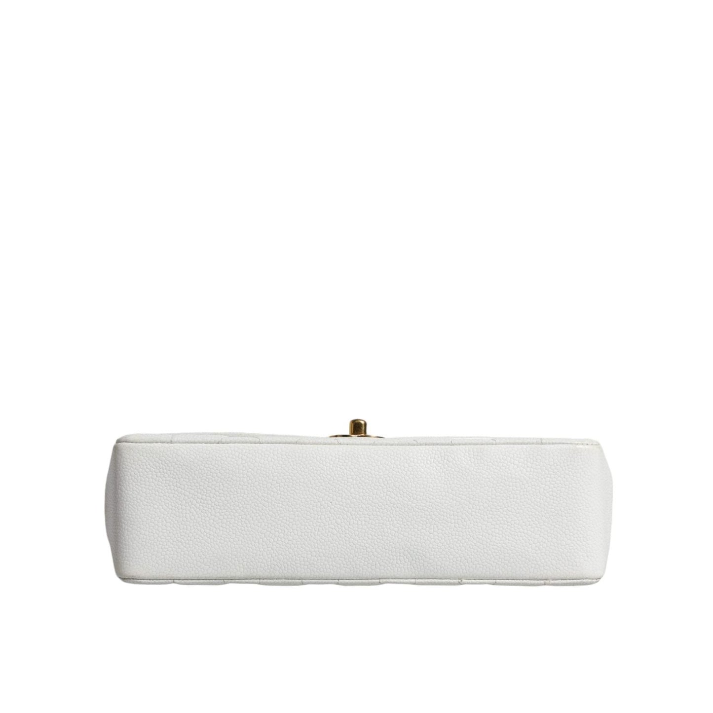 Chanel White Medium Classic DIANA Shoulder Bag Gold Plated Purse