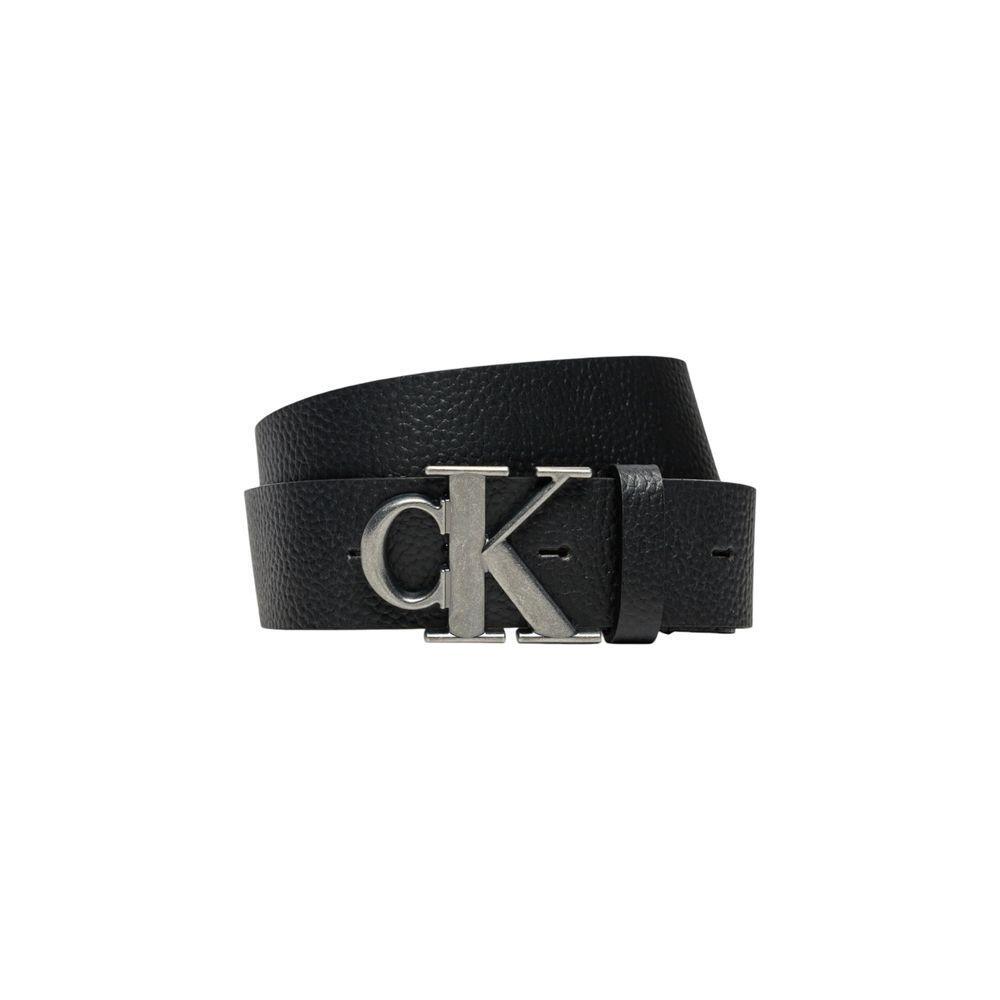 Calvin Klein Jeans Black Leather Belt CA-16496300009-85 CM / 34 INCHES