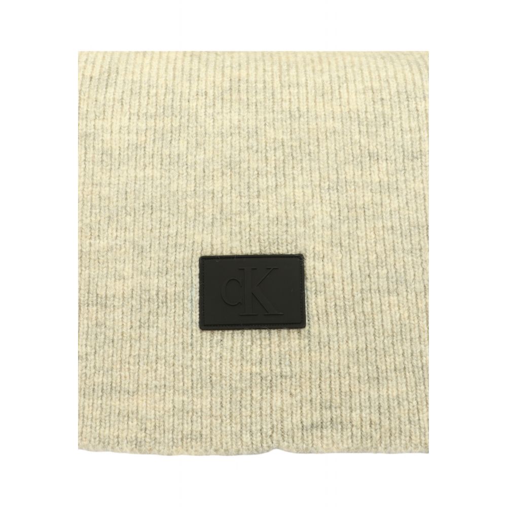 Calvin Klein Jeans Gray Marabou Scarf