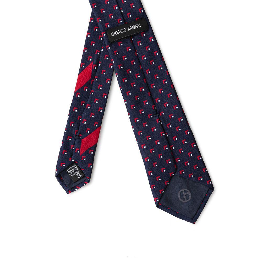 Giorgio Armani Blue Silk Ties & Bowty GIAR-7887673-ONE SIZE