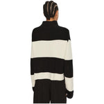 Calvin Klein Jeans Black And White Cotton Sweater CA-16505802438-IT42|M