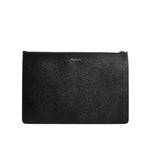 Dolce & Gabbana Black Leather #DGFAMILY Embellished Men Zip Pouch Bag BAG1614