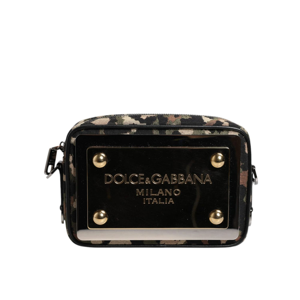 Dolce & Gabbana Multicolor Leopard Jacquard DG Logo Crossbody Bag c