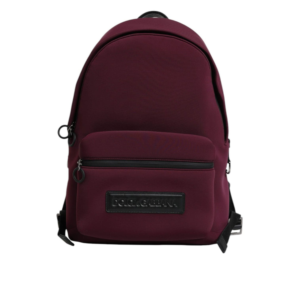 Dolce & Gabbana Burgundy Montreale Tecnico Textile Men Backpack Bag BAG1628
