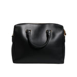 Dolce & Gabbana Black Smooth Leather Logo Printed Monreale Briefcase Bag