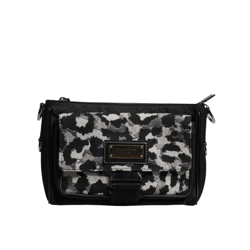 Dolce & Gabbana Multicolor Leopard Jacquard Crossbody Bag BAG4005