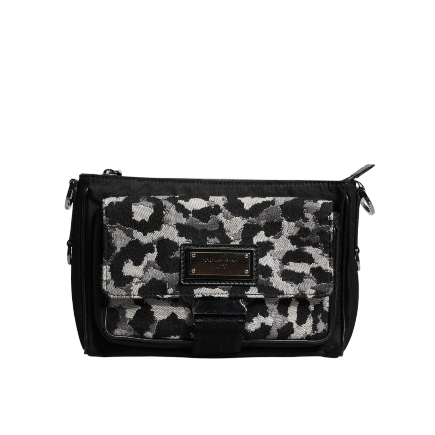 Dolce & Gabbana Multicolor Leopard Jacquard Crossbody Bag BAG4005