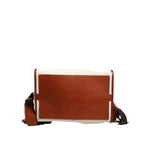 Dolce & Gabbana Beige Brown Canvas Leather EDGE Travel Men Back Pack Bag