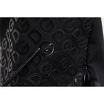 Dolce & Gabbana Black Neoprene Nylon DG Logo School Backpack Bag