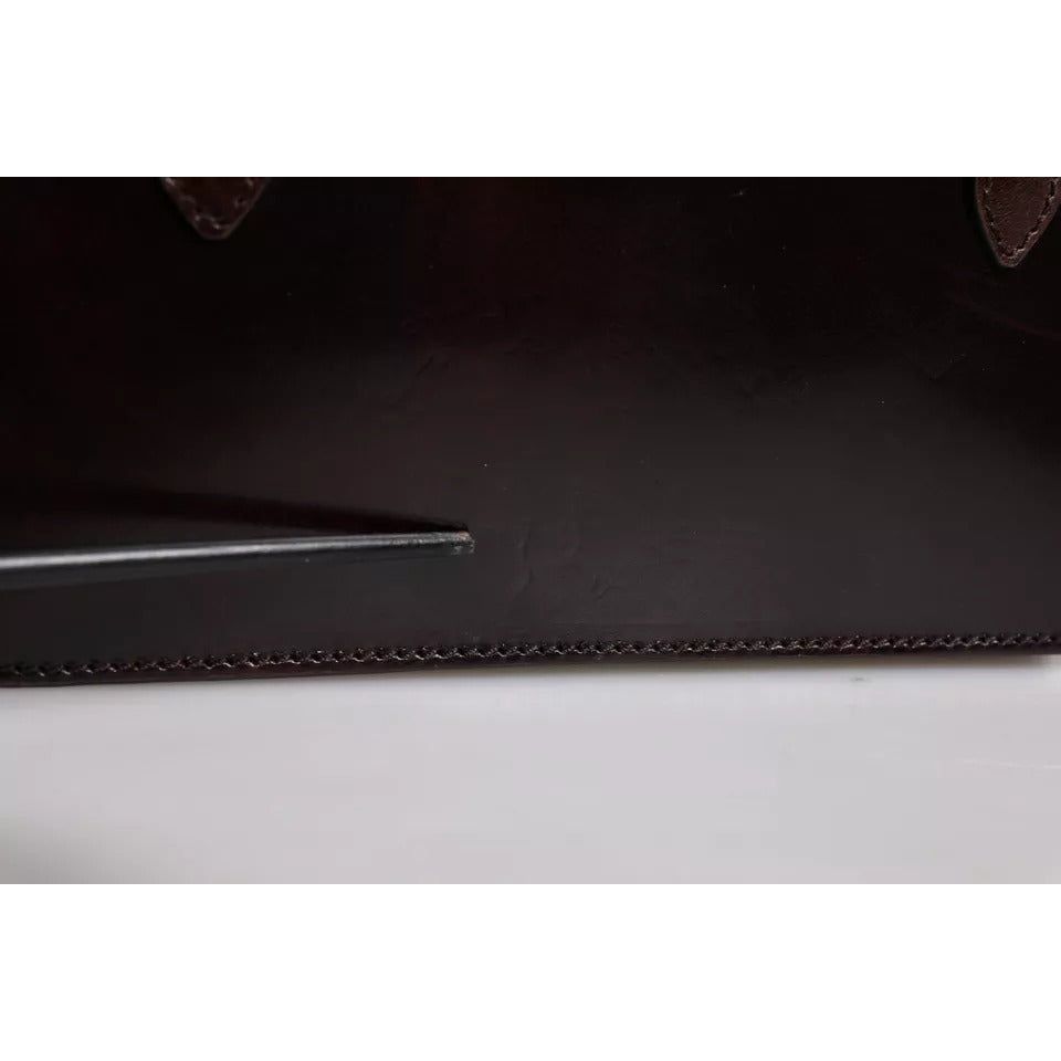 Dolce & Gabbana Maroon Horse Leather Logo Plaque Mini Crossbody Bag BAG4067