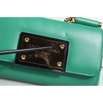 Dolce & Gabbana Emerald Green CalfskinLeather DG Logo Shoulder Bag
