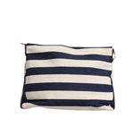 Dolce & Gabbana Blue White Stripes Logo Plaque Tote Bag BAG4006