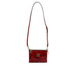 Dolce & Gabbana Red Exotic Leather DG Logo Women Crossbody Bag