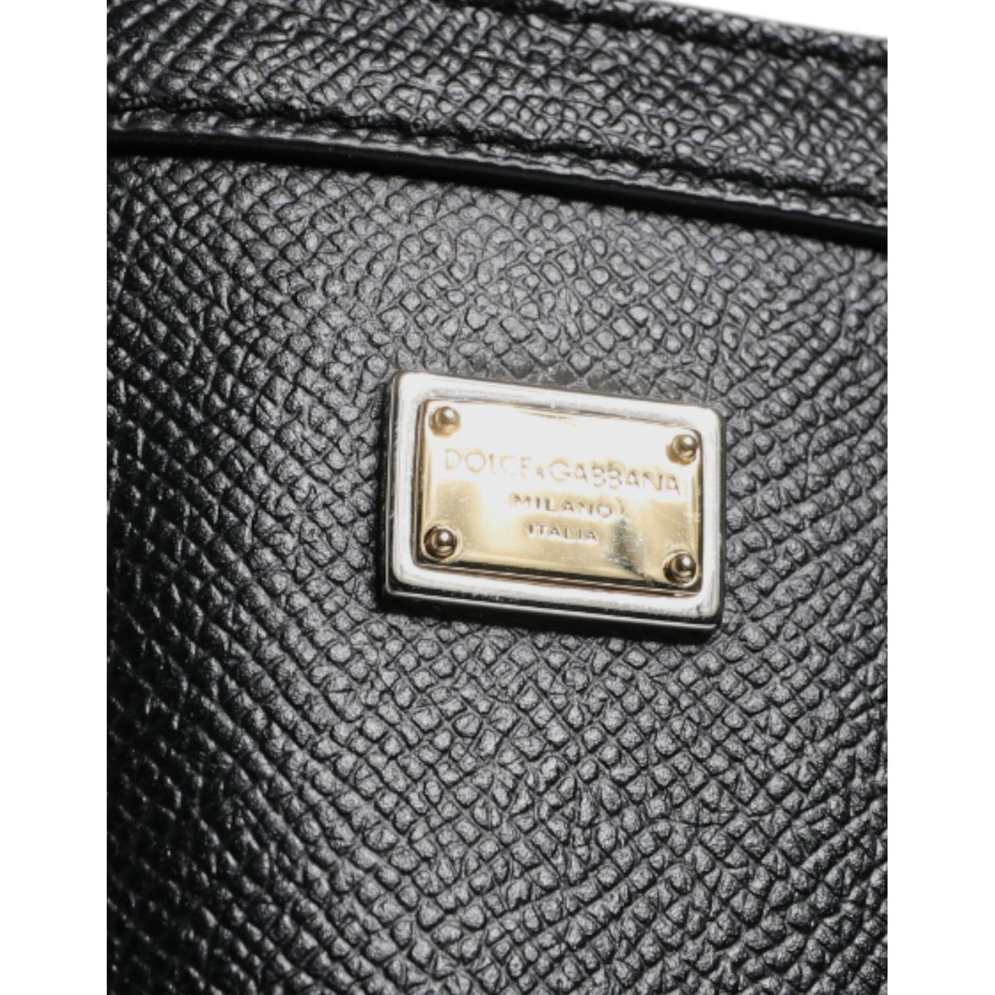 Dolce & Gabbana Black Leather Miss Escape Shopping Tote Bag