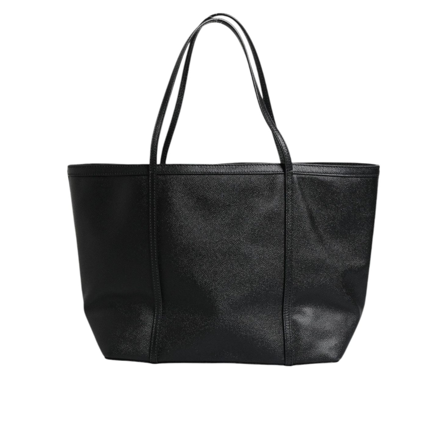 Dolce & Gabbana Black Leather Miss Escape Shopping Tote Bag