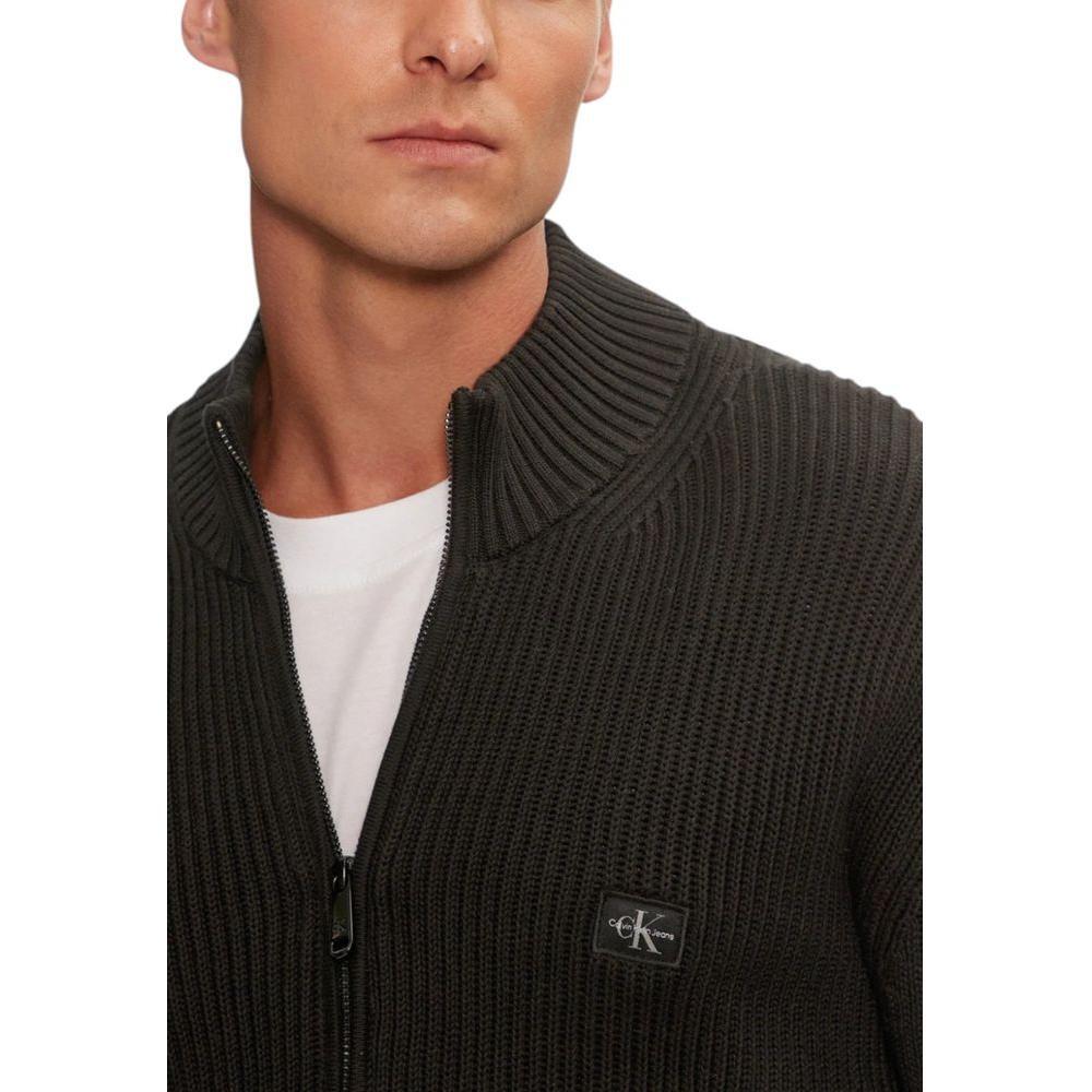 Calvin Klein Jeans Black Cotton Cardigan CA-16499600009-IT48 | L